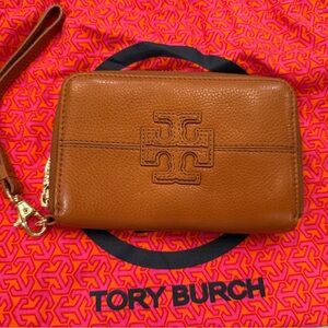 Tory Burch Brown Leather Wallet